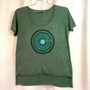 Next Level Apparel heather green scoop neck Mike Gordon graphic band tee sz L